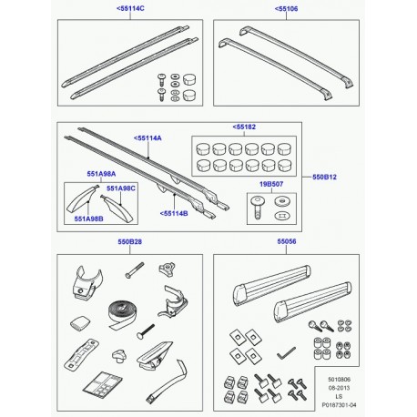 Land rover glissiere Discovery 3 (LR006443)