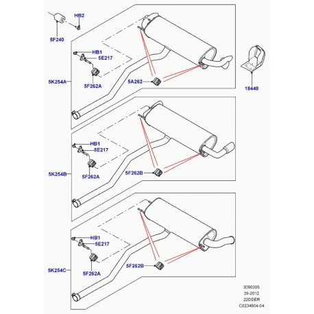 Land rover amortisseur Evoque (LR006722)