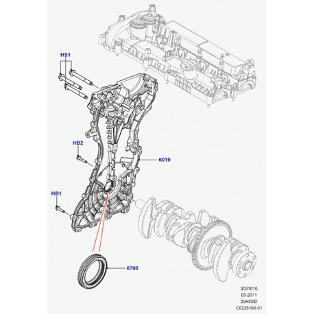 Land rover boulon Evoque (LR007092)