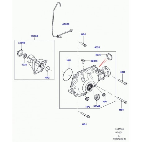 Land rover tube Range L322 (LR007393)