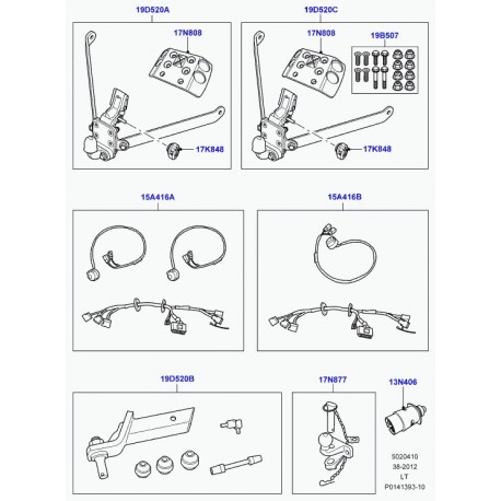 Land rover jeu de pieces de fixation Discovery 3, Range Sport (LR007485)