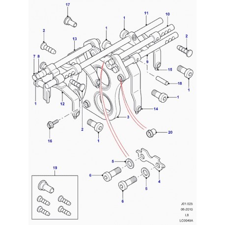 Land rover tourillon Defender 90, 110, 130 (LR008204)