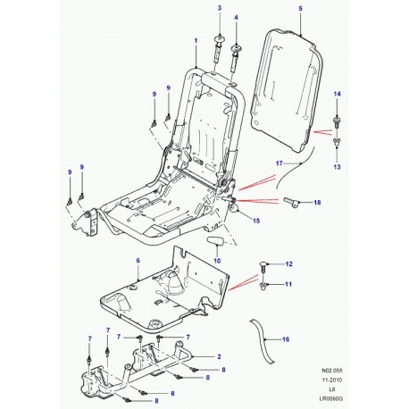 Land rover garnissage Defender 90, 110, 130 (LR008261)