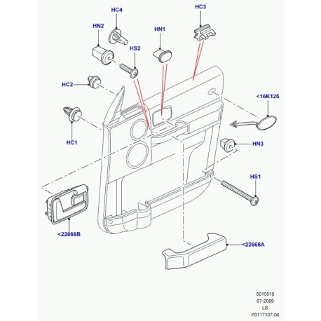 Land rover decalque Discovery 3 (LR008303)