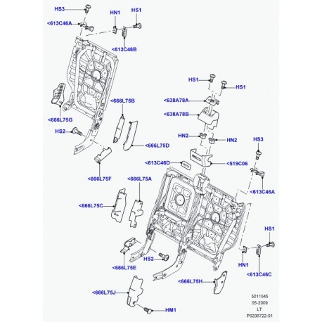 Land rover garnissage dossier de siege Range Sport (LR008569)