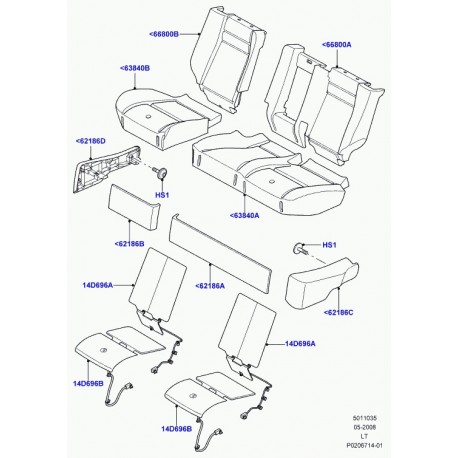 Land rover revetement coussin de siege Range Sport (LR008592)