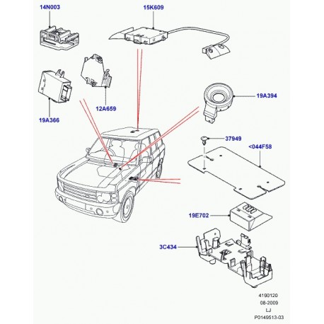 Land rover raccord Range L322 (LR008849)