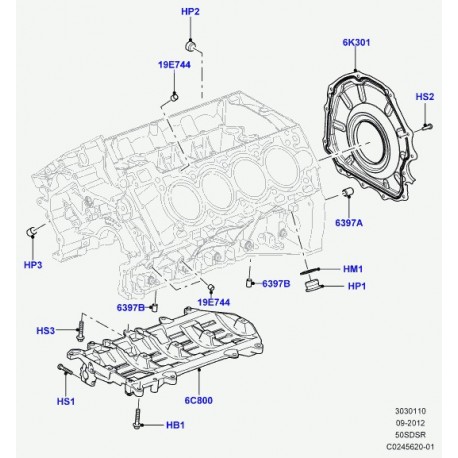 Land rover bouchon moteur Range Sport (LR008871)