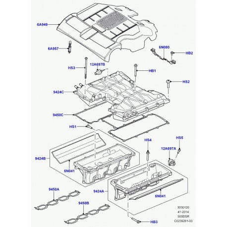 Land rover vis a tete hexagonale Range Sport (LR008883)