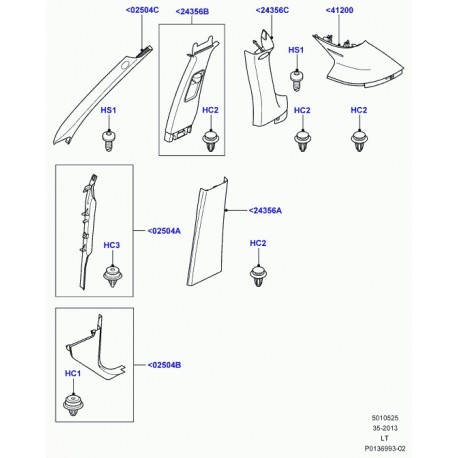 Land rover panneau lateral interieur Range Sport (LR008989)