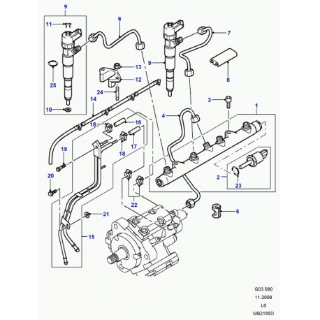 Land rover collecteur de combustible Freelander 1 (LR009107)