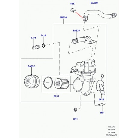 Land rover goujon Evoque (LR009408)