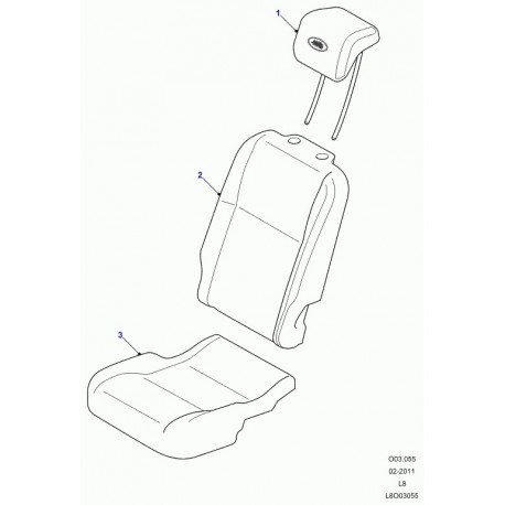 Land rover repose tete Defender 90, 110, 130 (LR009429)