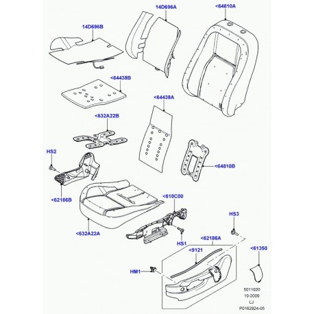 Land rover matelassure Range L322 (LR009645)