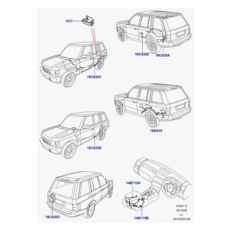 Commander sangle Range L322 LAND ROVER (KAS000020) pas cher sur