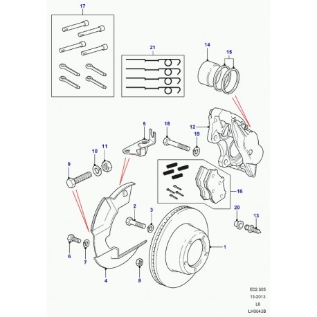 Land rover jeu de ressort Defender 90, 110, 130 (LR009769)