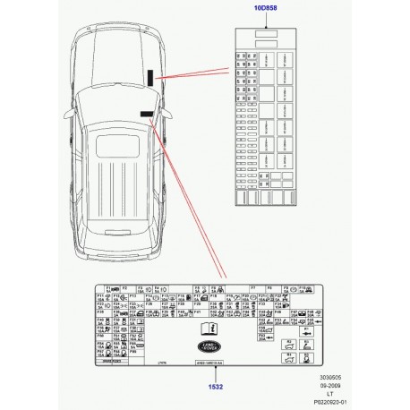 Land rover decalque Discovery 3, Range Sport (LR010070)