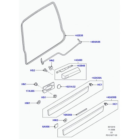 Land rover bloc mousse absorption d'energie Discovery 3 (LR010616)