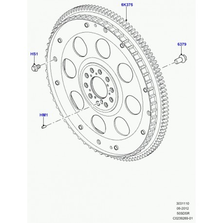 Land rover vis a tete hexagonale Range Sport (LR010697)