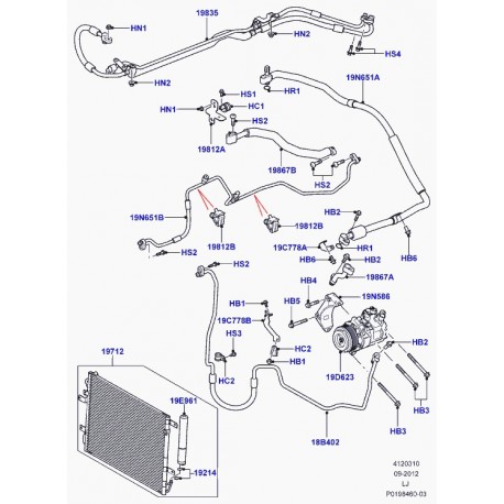 Land rover tuyau Range L322 (LR010854)