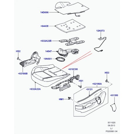 Land rover semelle Range L322 (LR010976)