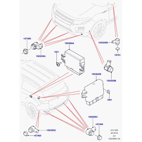 Land rover connecteur Discovery 3, Evoque, Range L322, L405, Sport (LR011193)