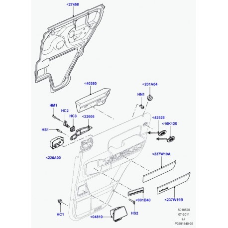 Land rover capuchon protecteur Range L322 (LR011320)