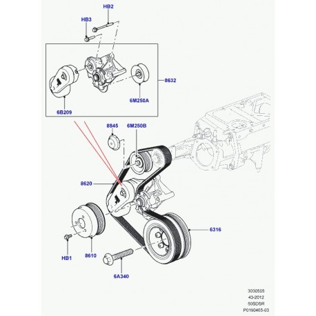 Land rover poulie ventilateur Range Sport (LR011325)