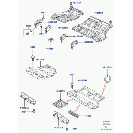 Land rover support fixation siege Range L322 (LR011338)