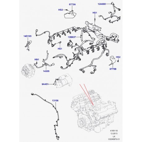 Land rover bouclier thermique connecteur Range Sport (LR011500)