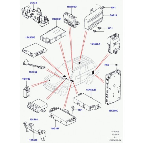 Land rover controle Range L322 (LR011686)