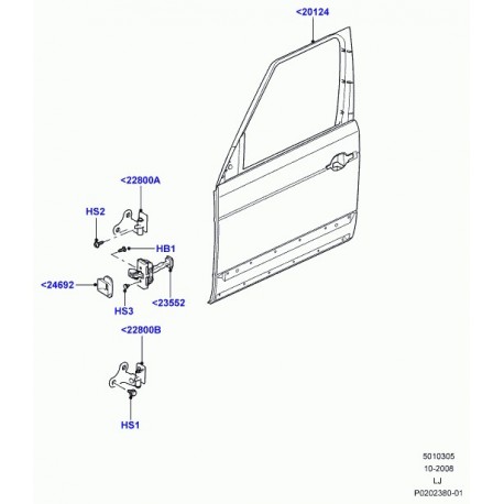 Land rover porte gauche Range L322 (LR011697)