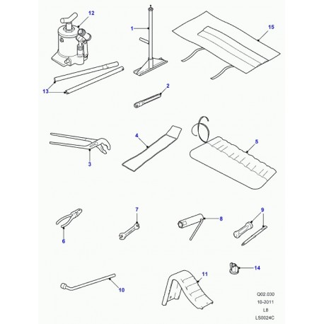 Land rover sacoche compartiment chargement Defender 90, 110, 130 (LR011873)