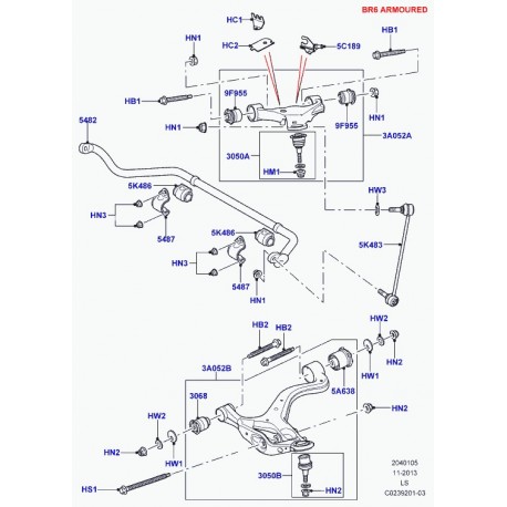 Land rover support senseur Discovery 3 (LR011930)