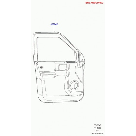 Land rover panneau de garnissage de porte Discovery 3 (LR012031)