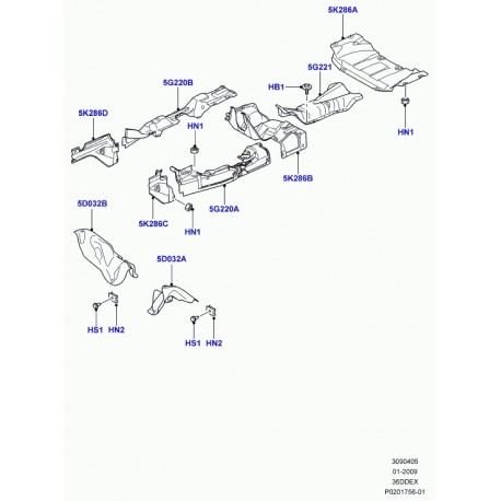 Land rover tole protectrice Range L322 (LR012225)