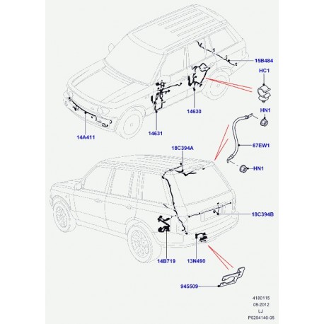 Land rover cable de liaison Range L322 (LR012234)