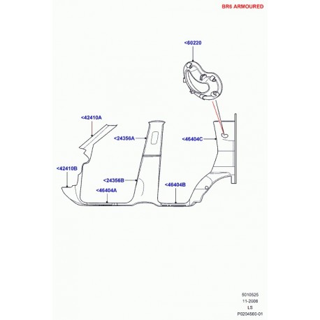 Land rover garnissage Discovery 3 (LR012260)