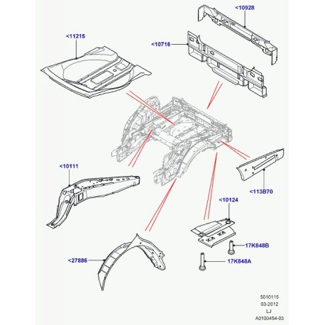 Land rover longeron Range L322 (LR012457)