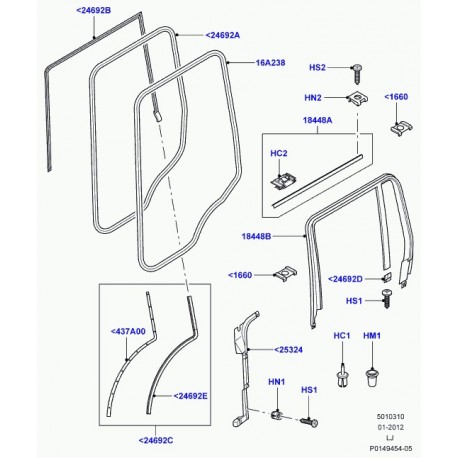 Land rover bague d'etancheite Range L322 (LR012459)