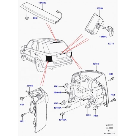 Land rover ecrou Range Sport (LR012499)