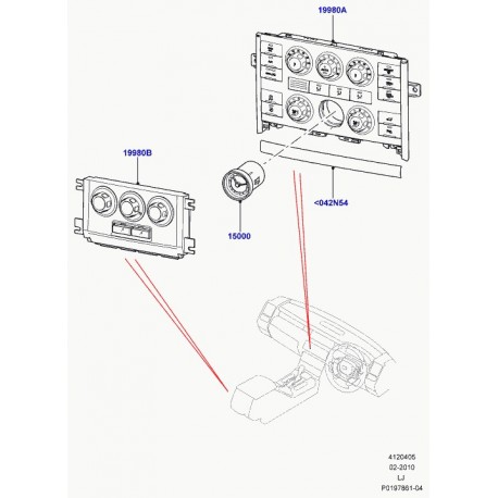 Land rover controle Range L322 (LR012626)