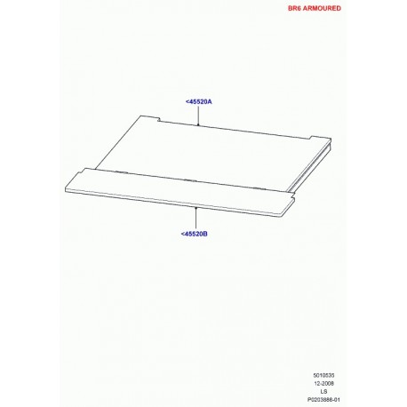 Land rover panneau de plancher Discovery 3 (LR012638)