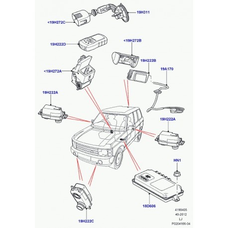 Land rover support camera Range L322 (LR012700)