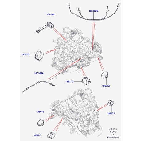 Land rover moteur Range L322 (LR012725)