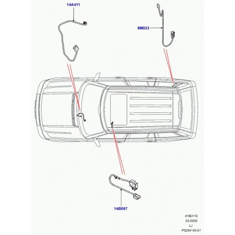 Land rover piece de jonction Range L322 (LR012893)