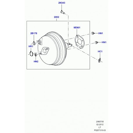 Land rover ecrou a collet Discovery 3, Range L322, L405, Sport (LR012898)