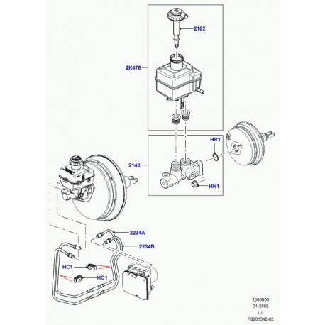 Land rover reservoir compensateur-liq. frein Range L322 (LR012902)