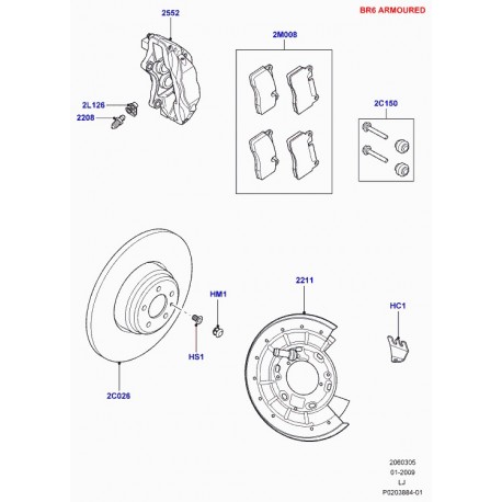 Land rover vis de purge Discovery 3 (LR012991)