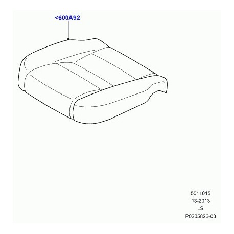 Land rover coussin de siege Discovery 3 (LR013198)